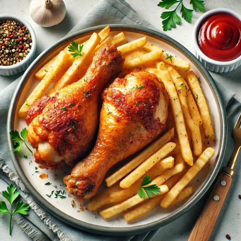 CUISSES DE POULET + PORTION DE FRITES